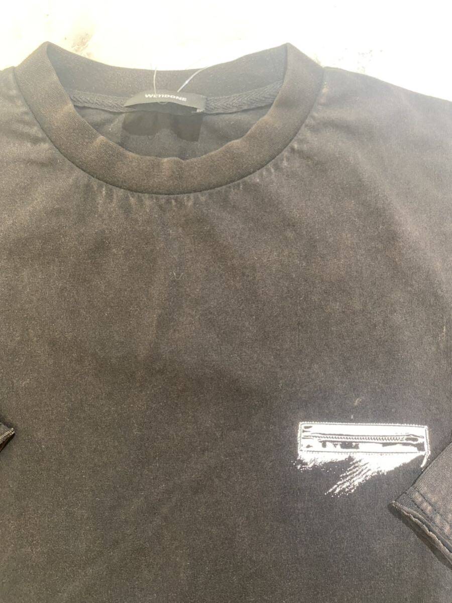 【WE11DONE 】Rider Jacket Print T-Shirt Black_画像2