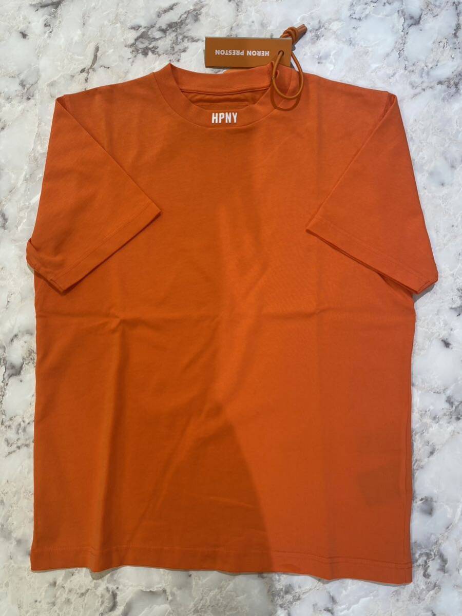 【HERON PRESTON】EMB Tシャツ　ORANGE_画像1