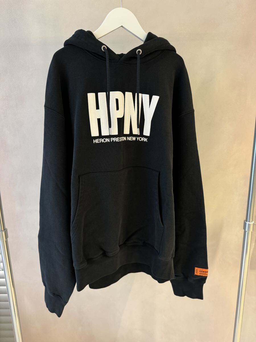 HERON PRESTON】REG HPNY HOODIE BLACK_画像1