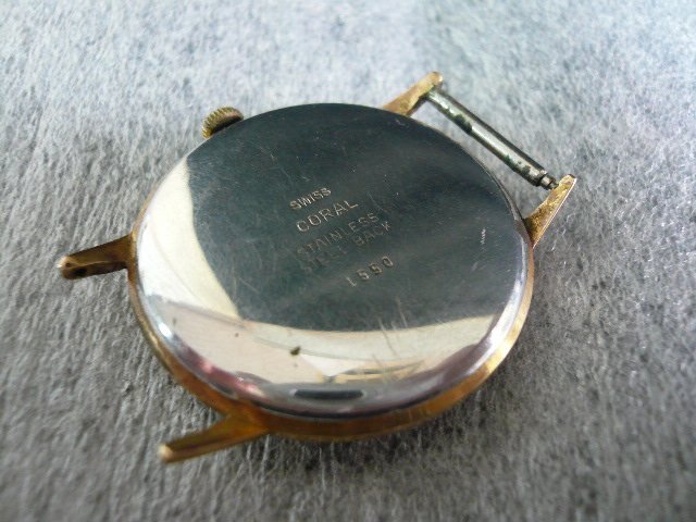 TSA-01215-03 腕時計 Coral 手巻 21石 1550 ※ジャンク品の画像2