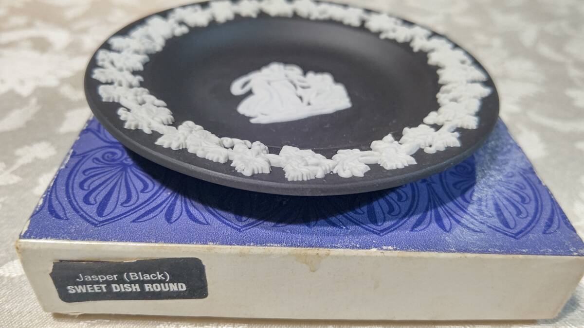 415 ウエッジウッド ジャスパープレート（11㎝） ブラック Jasper(black) SWEET DISH ROUND 箱入りの画像3