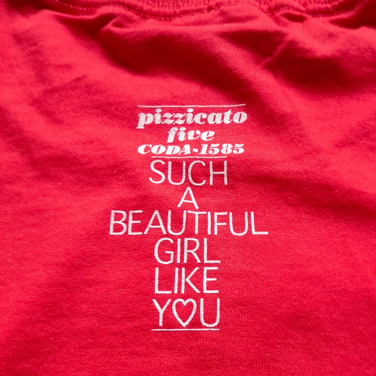 希少 未使用 PIZZICATO FIVE ピチカートファイヴ Tシャツ Lサイズ きみみたいにきれいな女の子 野宮真貴 小西康陽 1998 USA製の画像4