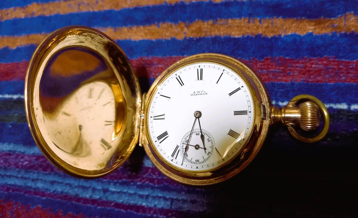 A.W.Co WALTHAM 1884年製　Wm Ellery　超希少懐中時計！元気に稼働中！もっとも古いウォルサムは如何ですか？_画像1