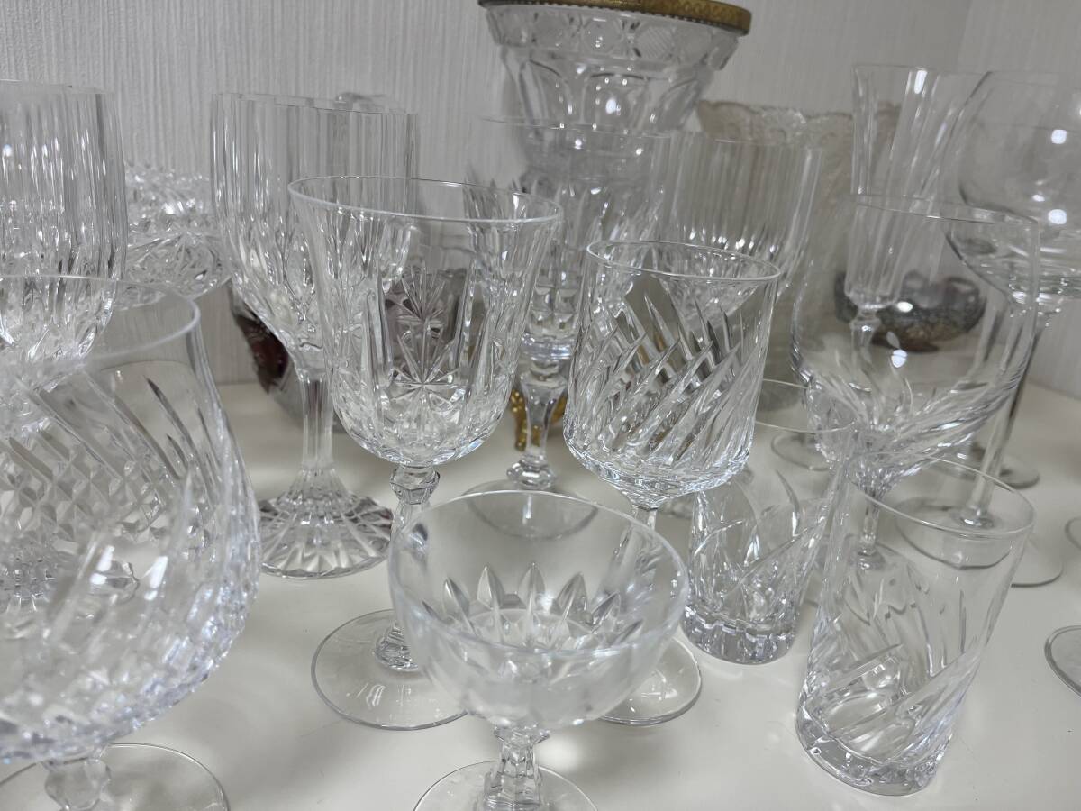 大量 クリスタルガラス クリスタルグラス ワイン ブランデー シャンパン 花瓶 まとめ売り 食器 アイスペール