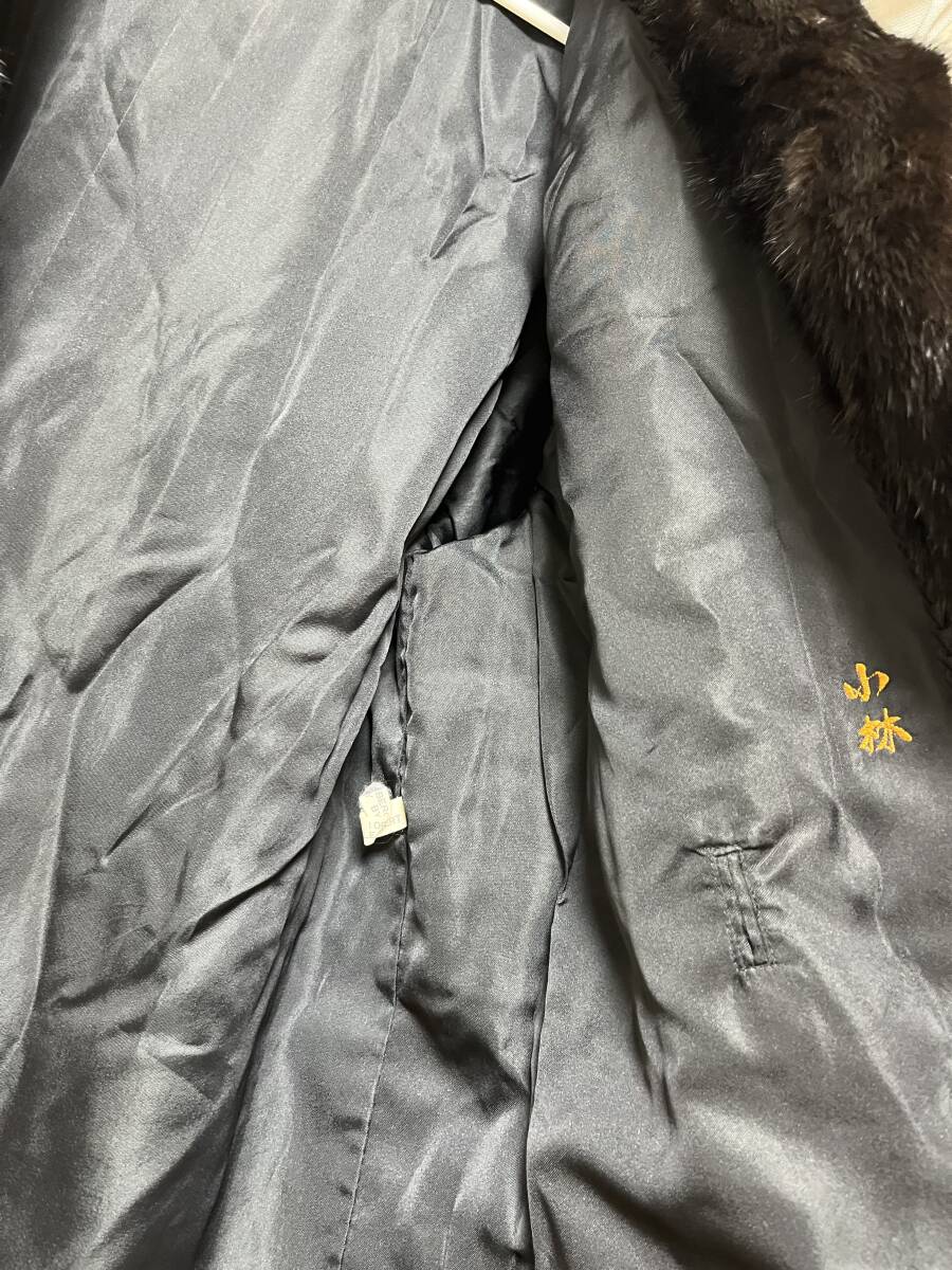 SAGA MINK サガミンク PRELIOT 高級 毛皮コート リアルファー ブラウンブラック系