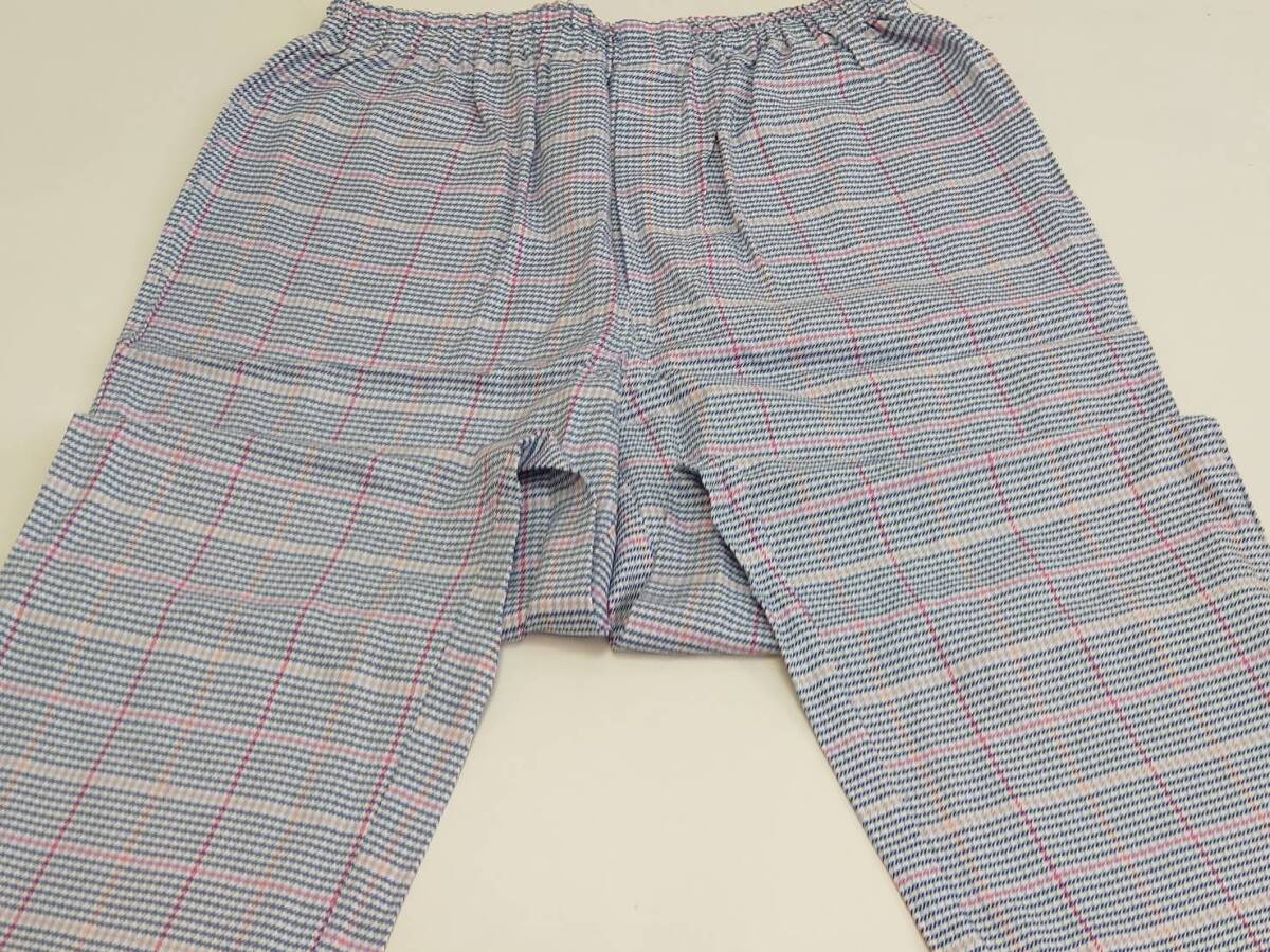 B240412 DAKS パジャマ ルームウェア 紳士 メンズ Lサイズ 長袖長パンツ 前開きあり ボタン 綿100 チェック 箱入り ブランド 水色 ピンク線の画像7