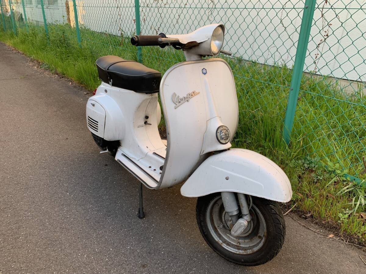 1万円スタート ベスパ 希少レア 2スト 絶版車 ベスパ V100 VESPA 旧車 登録書類 キー有 当時物_画像6