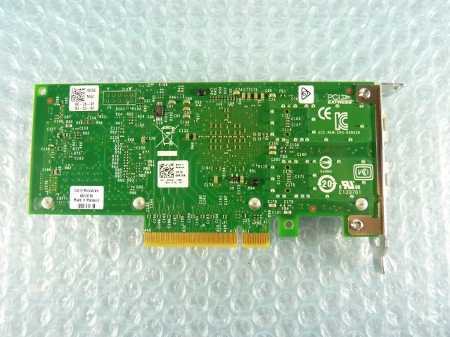 1ONP // Dell 0942V6(943V6) Intel X520 Dual Port 10Gb Ethernet Adapter SFP+ 80mmブラケット // Dell PowerEdge R430 取外 //在庫1_画像6