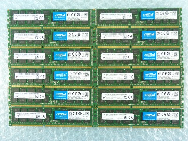 1PSF // 16GB 12枚セット計192GB DDR3-1866 PC3-14900R Registered RIDMM MT36JSF2G72PZ-1G9P1KG CT16G3ERSDD4186D //Supermicro 815-6取外_画像1