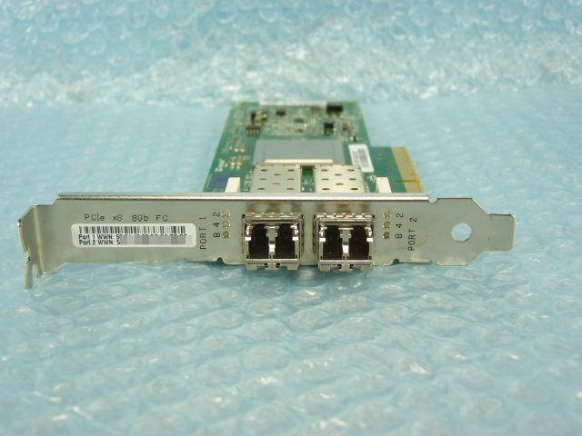 1PSX // QLOGIC QLE2562-HP PX2810403-20 Dual Port 8Gb FC 120mmブラケット/489191-001 584777-001//HP ProLiant DL360p Gen8 取外//在庫1の画像7