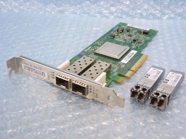 1PSX // QLOGIC QLE2562-HP PX2810403-20 Dual Port 8Gb FC 120mmブラケット/489191-001 584777-001//HP ProLiant DL360p Gen8 取外//在庫1の画像1