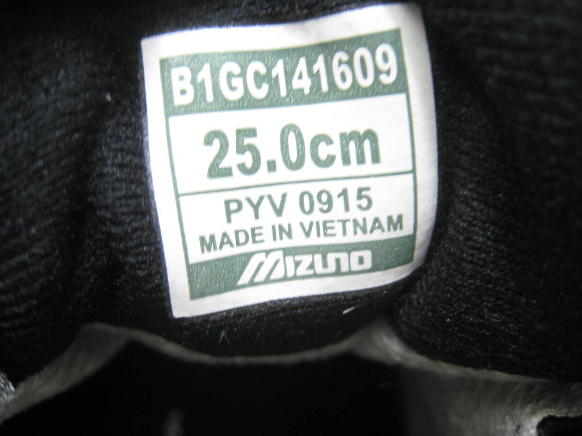 MIZUNO GORE-TEX ミズノ ゴアテックス ウォーキングシューズ スニーカー B1GC141609 サイドジップ 黒 ブラック サイズ25cmの画像7