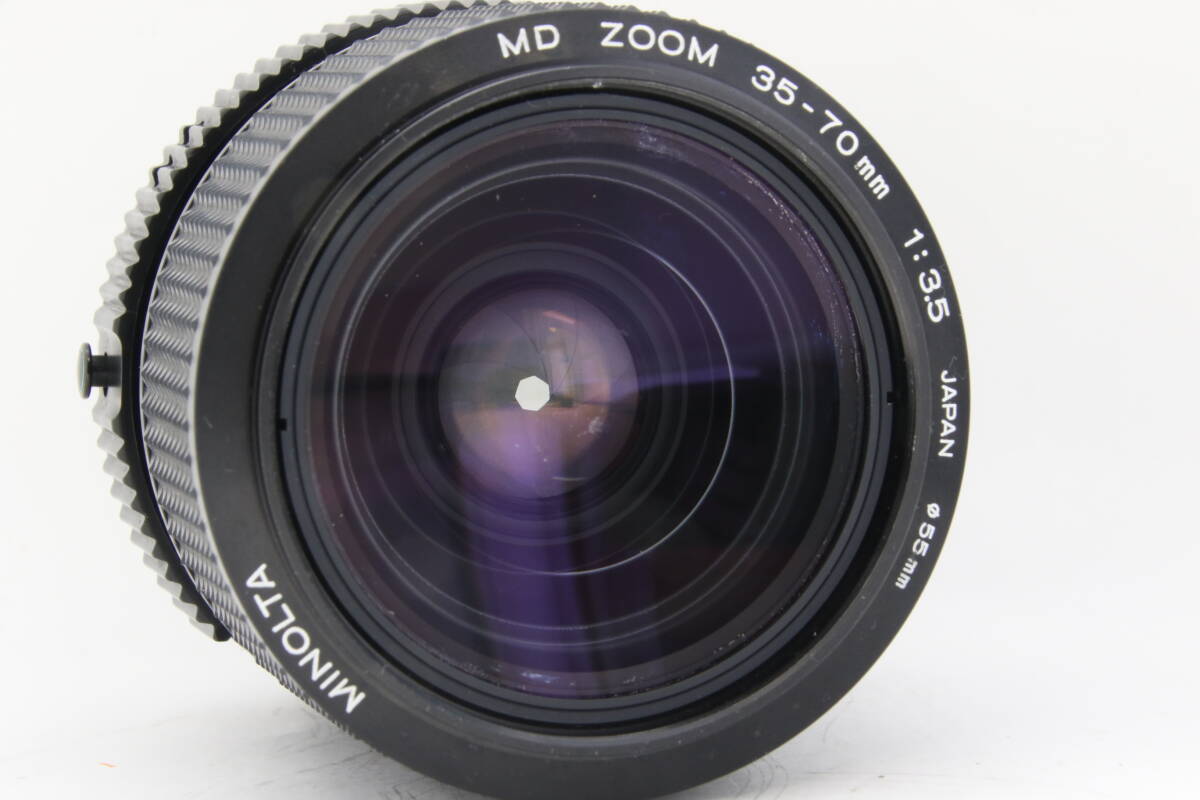 【完動品】MINOLTA NEW X-700 ブラック MD ZOOM 35-70mm F3.5 レンズ付き フィルムカメラ 一眼レフ MF シャッター〇 露出計〇 の画像9