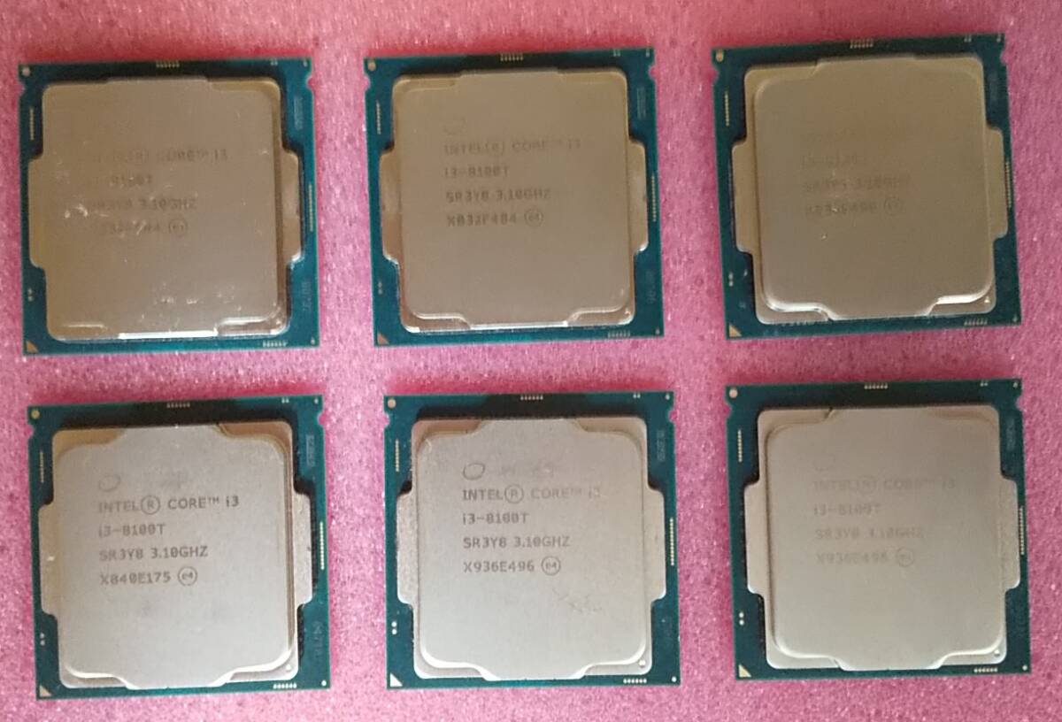 CPU 6個セット Intel Core i3-8100T 3.10GHz SR3Y8 第8世代 プロセッサー 中古動作確認済 管理番号：C152_画像2