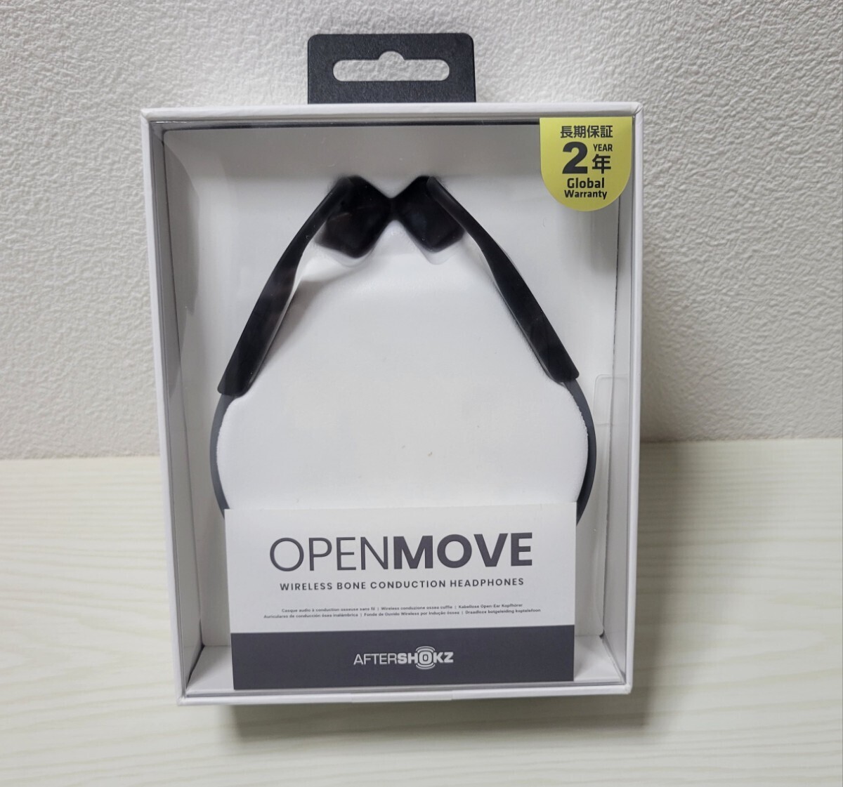 アフターショックス　OPENMOVE 骨伝導イヤホン ワイヤレス Bluetooth ブラック_画像2