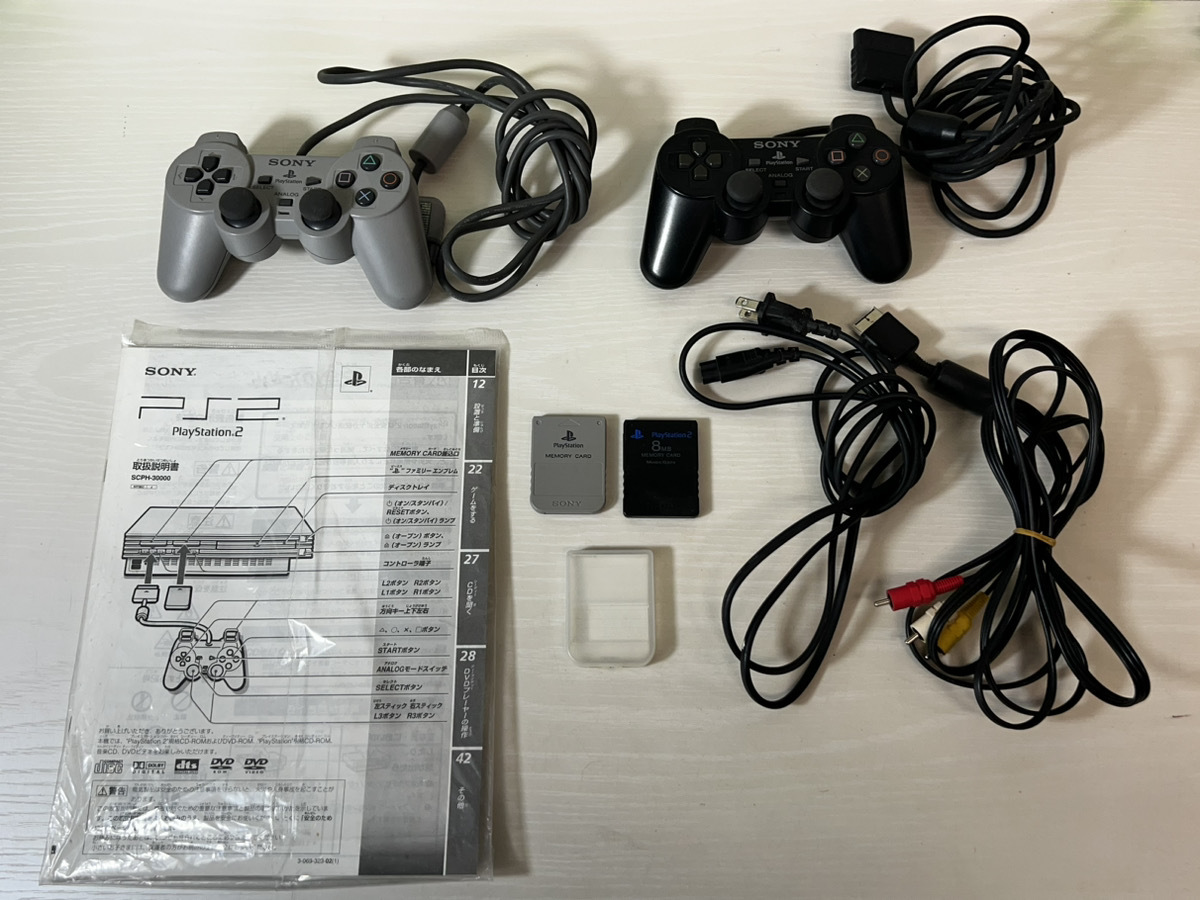 3557-02★動作確認済★ SONY PS2 play station2  プレステ2 SCPH-30000 ブラック /コントローラー・ソフト 5点つき★の画像5