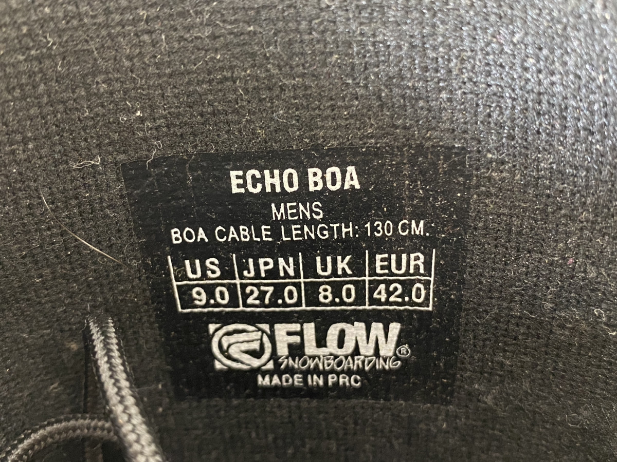 3699-03★FLOW フロー ECHO BOA RDING スノーシューズ スノボ ブーツ ブラック メンズ 27.0mm★の画像10