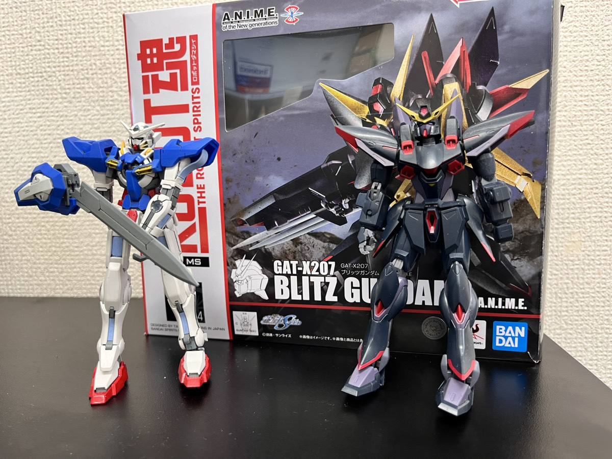 3799-01★ロボット魂 BLITZ GUNDAM ブリッツ ガンダム Ver.A.N.I.M.E GAT-X207 / ガンダムフィギュア  2点おまとめ★の画像1