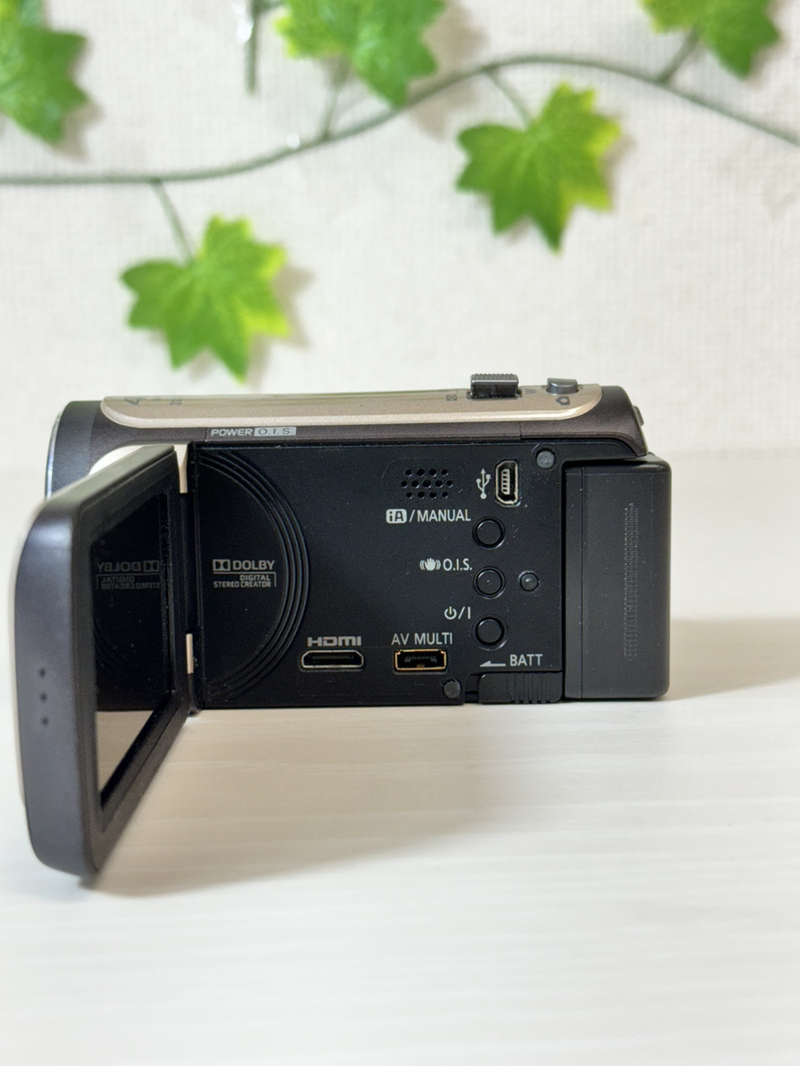 3694-05★2011年製★Panasonic パナソニック デジタルハイビジョンビデオカメラ TM45 内蔵メモリー32GB キャメルベージュ HDC-TM45-C★の画像4