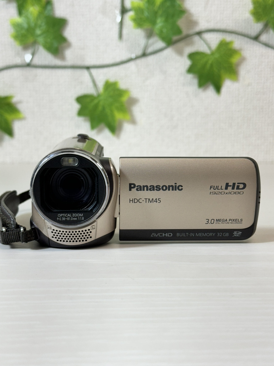 3694-05★2011年製★Panasonic パナソニック デジタルハイビジョンビデオカメラ TM45 内蔵メモリー32GB キャメルベージュ HDC-TM45-C★_画像5