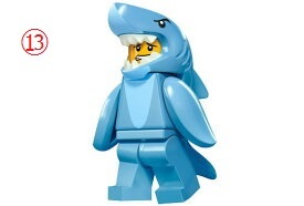 ★LEGO（レゴ)★ミニフィギュアシリーズ15★ ⑬サメの着ぐるみを着た男の画像1