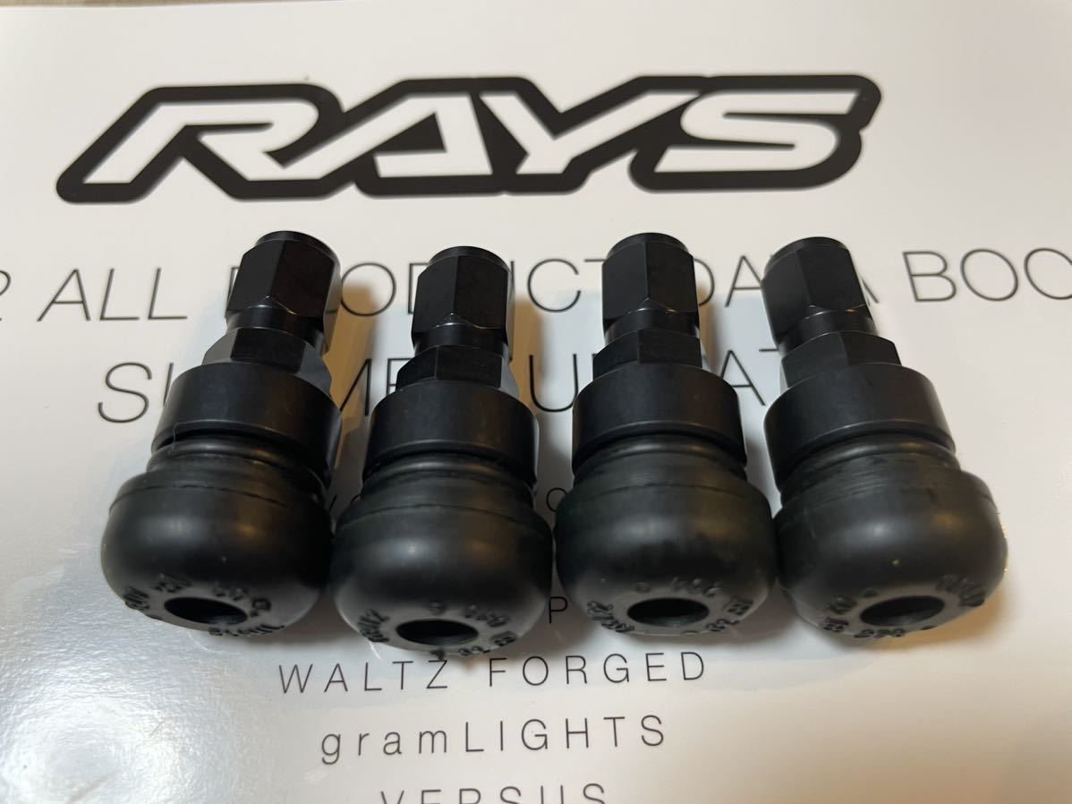 ■■■在庫有りすぐ発送 即納 即決 レイズ 黒 ゴム 特殊エアバルブ 正規品 RAYS 専用 G50 CE28 TE37 TE37SL SE37 ホムラ 4個セット⑬の画像1