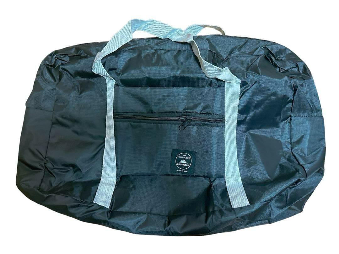 黒 旅行 エコバッグ 大容量 スポーツバッグ 折りたたみ キャリーオンバッグの画像7