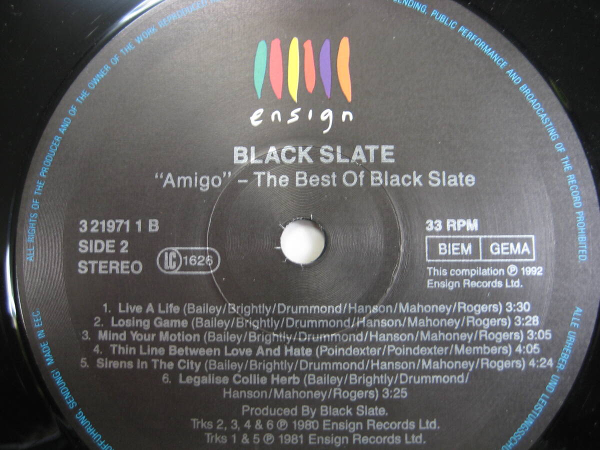 BLACK SLATE AMIGO ベスト盤 1992年 ENSIGN RECORD UK ROOTS 美品の画像3