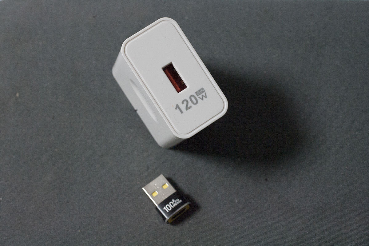 USB/Type-C 急速充電器 120W GaN Quick Charge 5.0 9A 1ポート 未使用 新品 White 送料無料_画像1