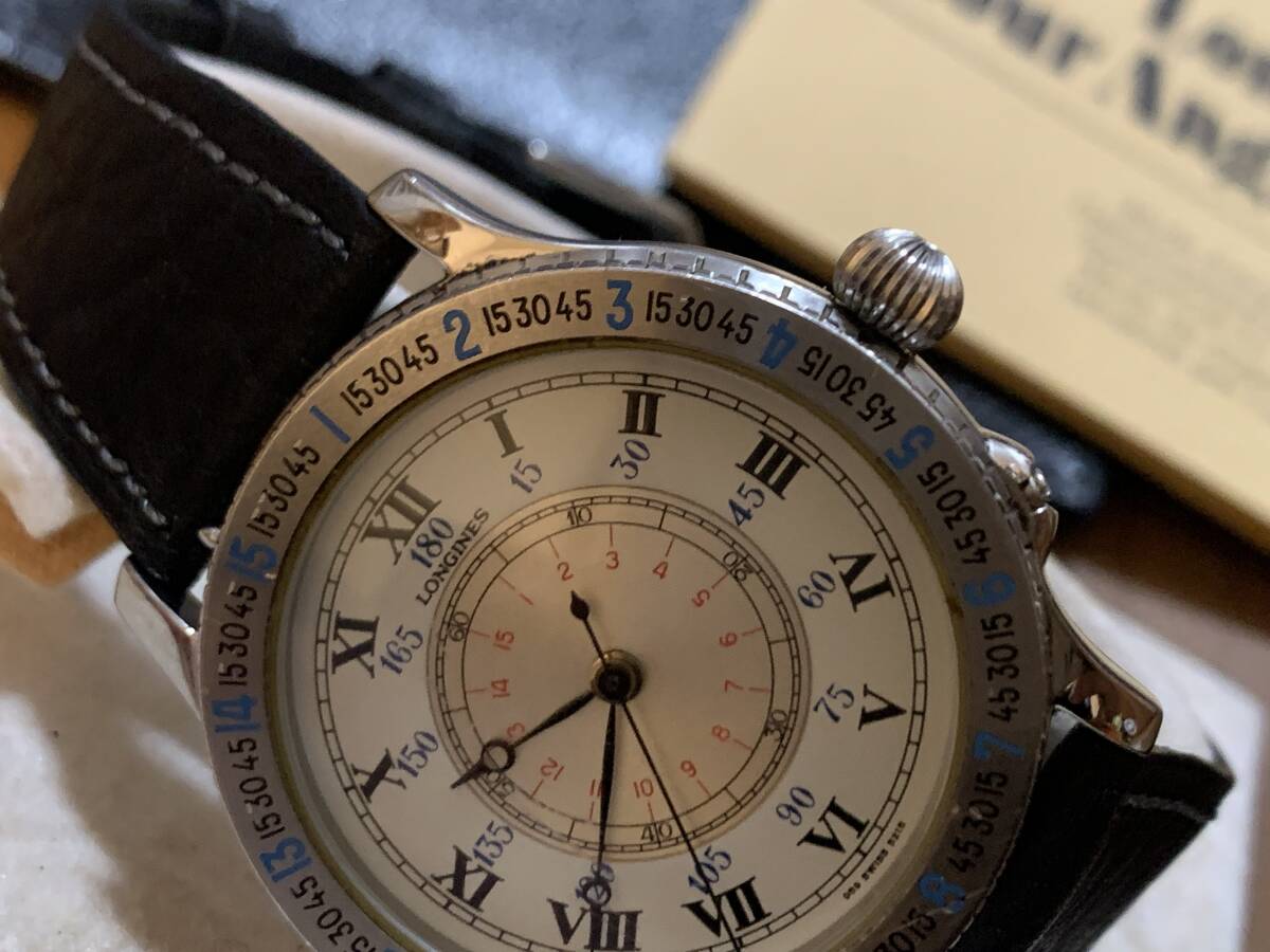 LONGINES 989.5215 LINDBERGH HOUR ANGLE 腕時計 ロンジン リンドバーグ アワーアングル 自動巻き L989.2 箱有 稼働品 写真追加有の画像4