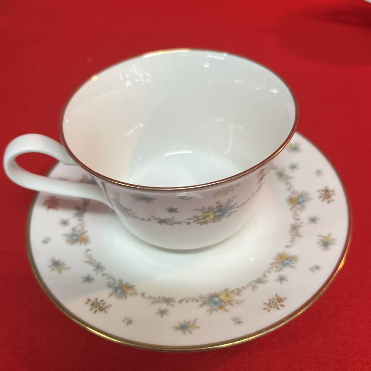 ☆美品☆ Noritake Ivory China ノリタケ アイボリーチャイナ カップ ソーサー 5客セット 金彩 花柄 レース ヴィンテージ (04166E_画像9