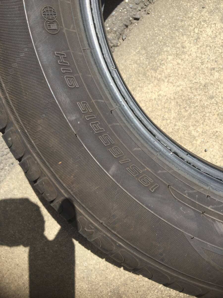 ◆T419-8◆溝有り！2022年製◆DUNLOP◆ENASAVE◆EC204◆195/65R16◆1本◆中古品◆愛知県日進市◆引取り可能◆_画像9