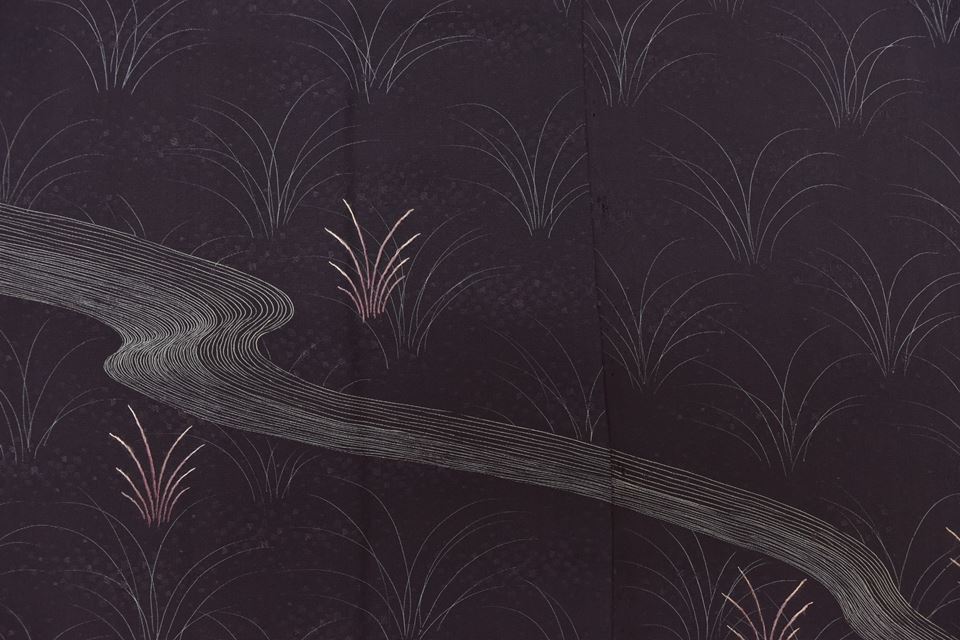 1 jpy feather woven silk purple color feather woven cord attaching length 77cm kimono including in a package possible [kimonomtfuji] 1nfuji44056