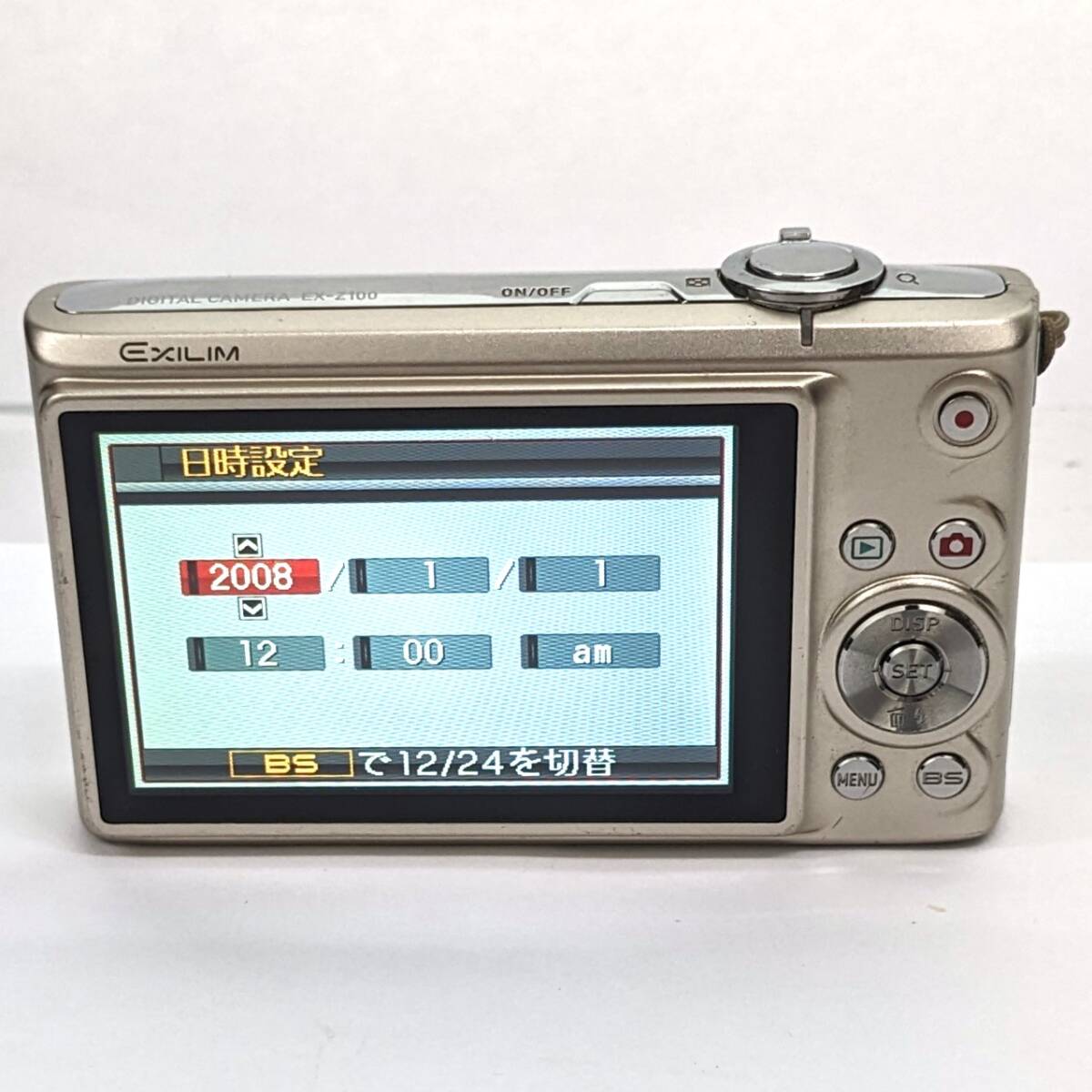 【839】★起動確認済み★ CASIO EXILIM EX-Z100 カシオ エクシリム コンパクトデジタルカメラ デジカメ 家電 小型 シルバー 撮影器具の画像8