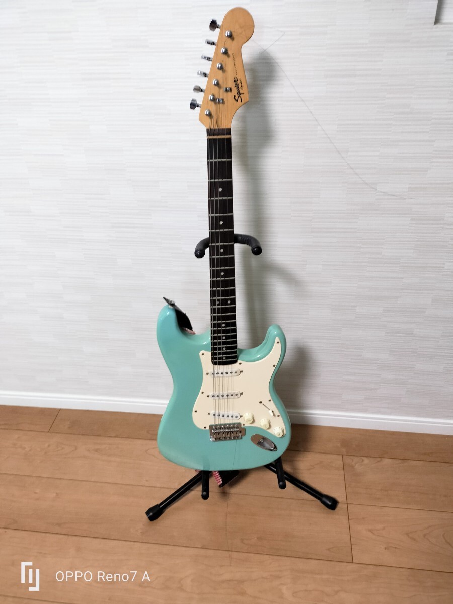 Squier by Fender フェンダー エレキ ギター ストラトキャスター 緑 の画像1
