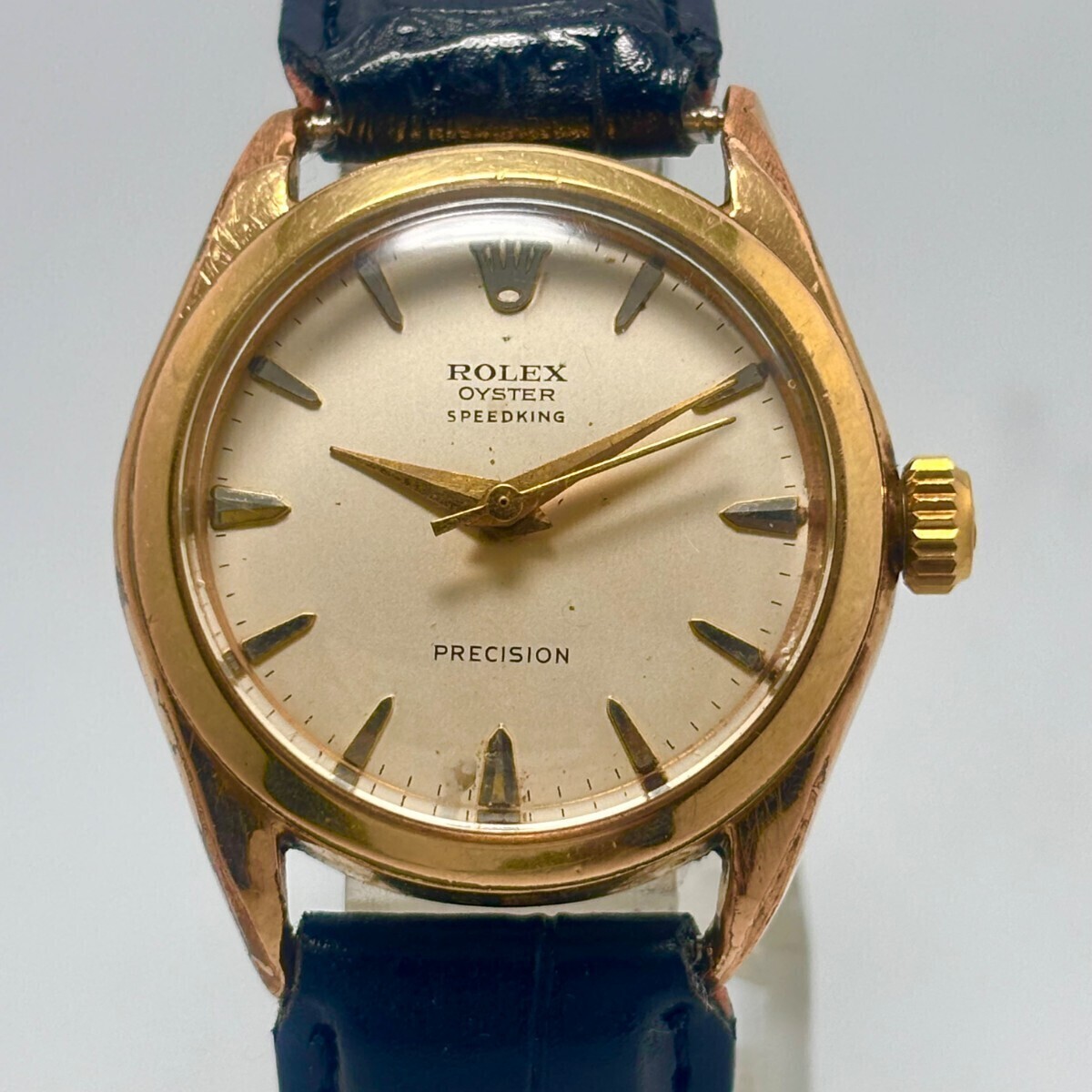 大人気☆ROLEX ロレックス OYSTER オイスター SPEEDKING ★メンズ☆ボーイズ 風防綺麗 リューズねじ込み正常 白文字盤_画像3