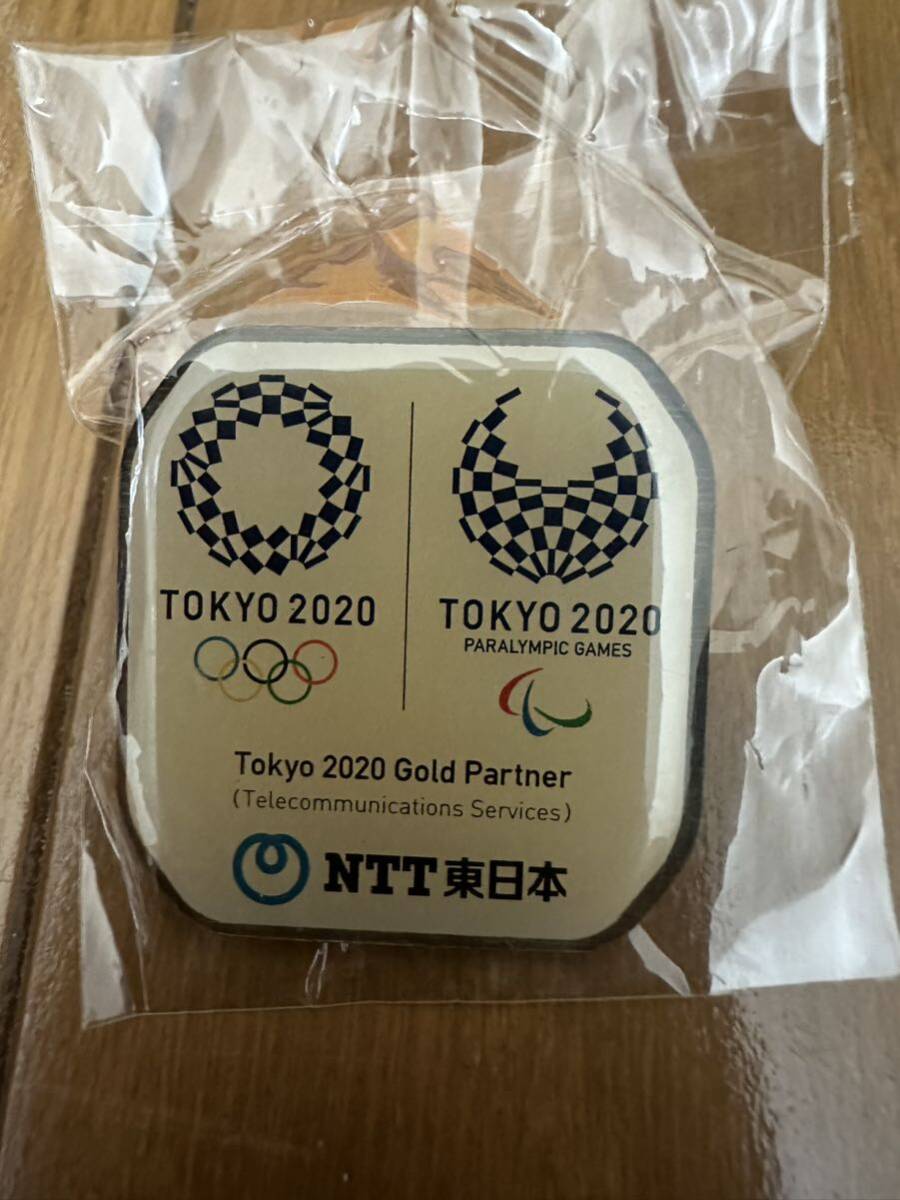 NTT東日本 新品 非売品 東京2020オリンピックパラリンピック 社員用 ピンバッジ ピンバッチ ピンズ レアの画像1