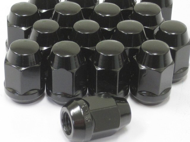 新品 ブラック スズキ用 ホイールナット M12 P1.25 60度テーパー 小頭 17HEX(mm) 16個セットの画像1