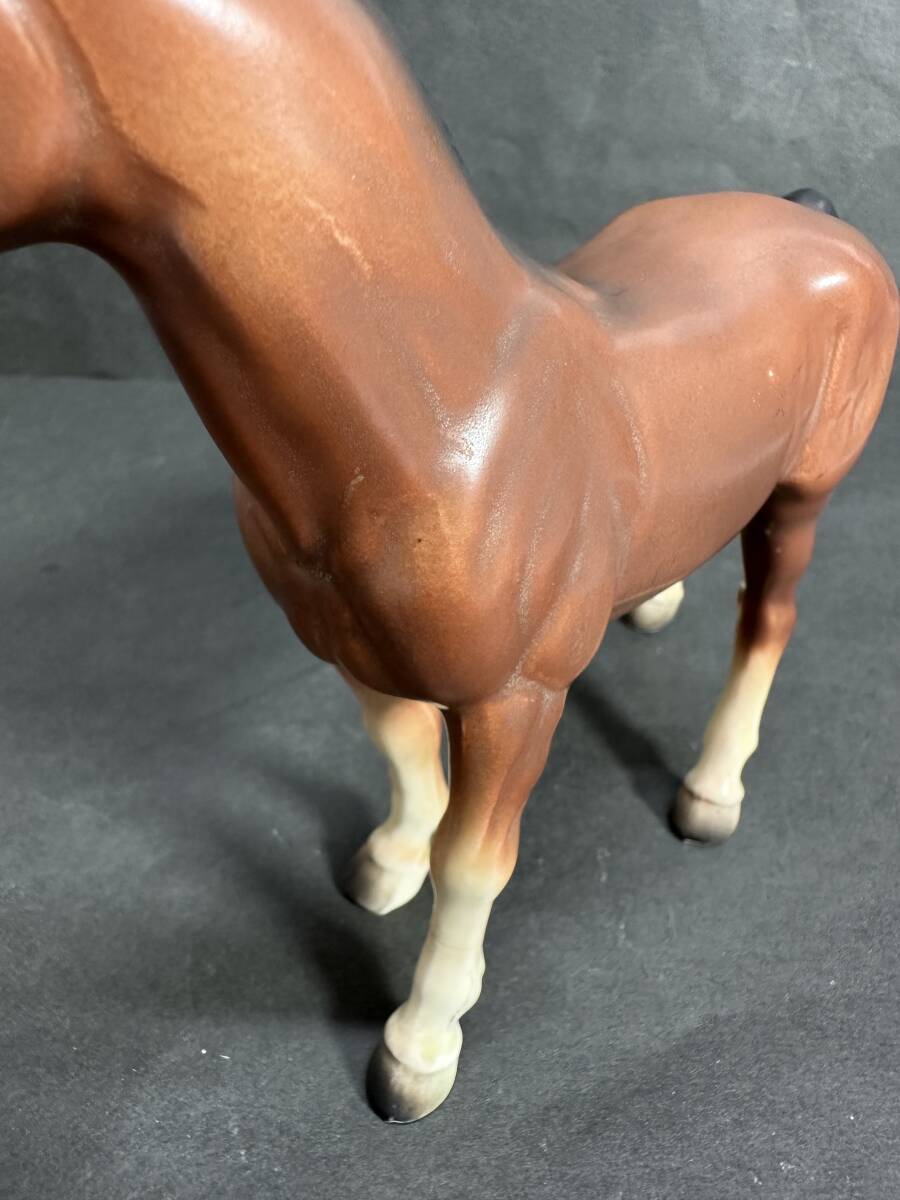 * collector стоит посмотреть!! Vintage керамика производства лошадь шланг произведение искусства украшение Brown интерьер смешанные товары мелкие вещи животное украшение G617