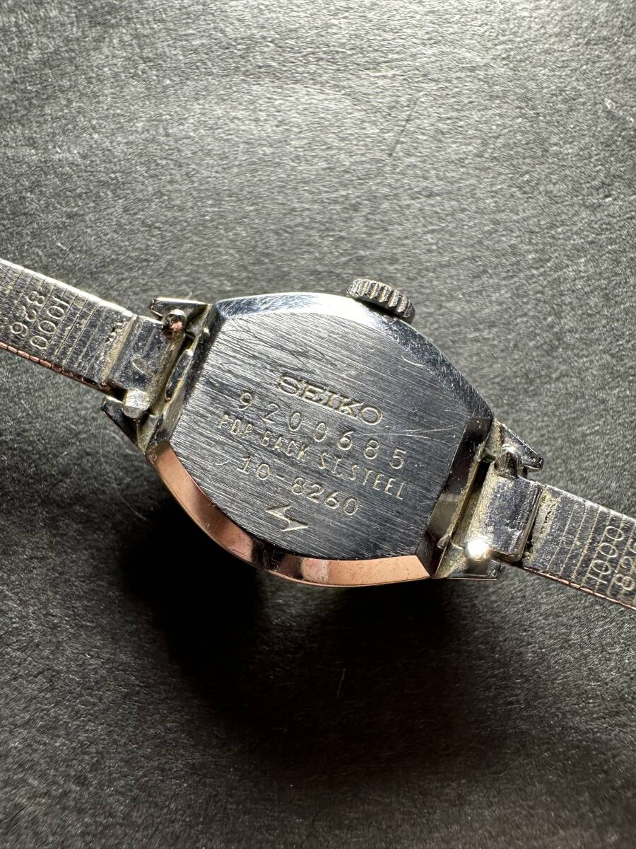 ★コレクター必見！！ Seiko SOLAR 17JEWEL セイコー ソーラー ビンテージ 手巻き レディース 腕時計 シルバー 時計 アクセサリー G631の画像6