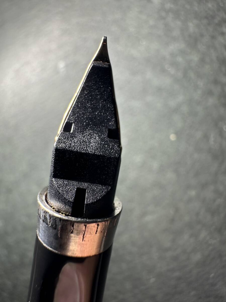 ★コレクター必見！！ PARKER USA 30U パーカー 筆先 14K 金 刻印 ビンテージ 万年筆 シルバー フランス製 ペン 文房具 高級 小物 G776_画像10