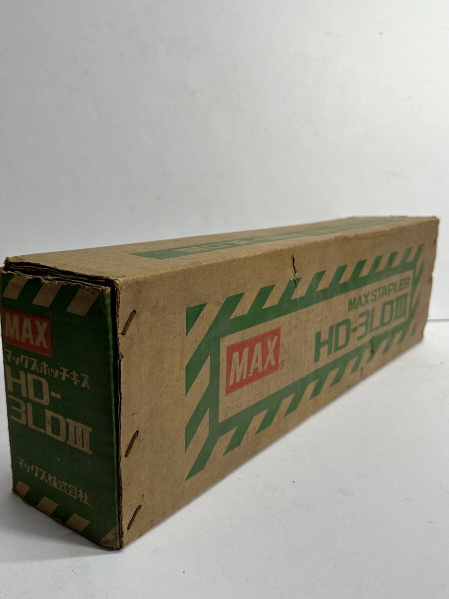 * collector worth seeing!! MAX Max stapler HD-3LDⅢ large Vintage box attaching retro operation not yet verification stationery office work supplies G881