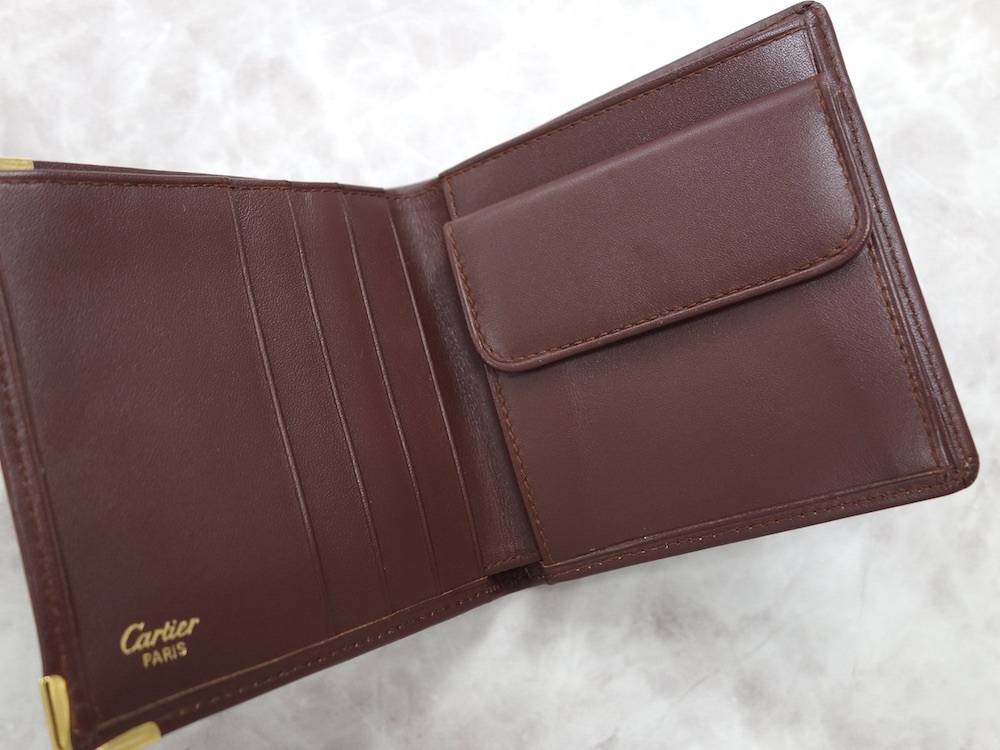 Cartier カルティエ マストライン レザー 二つ折り財布 スペイン製