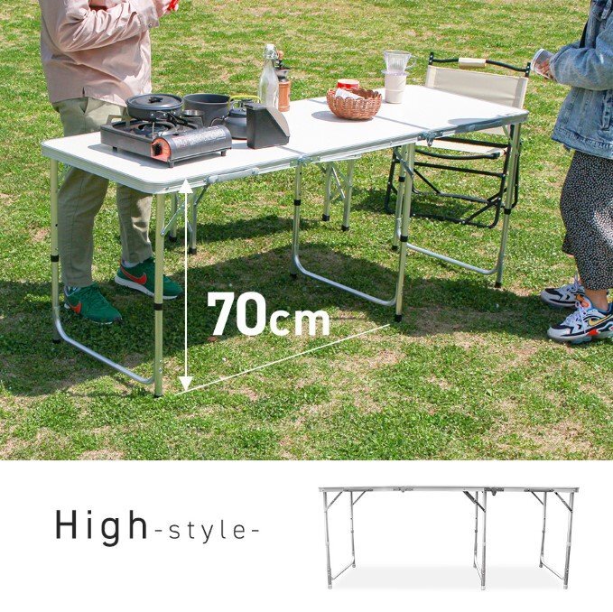 訳あり 2個セット アウトドア テーブル キャンプ 折りたたみ レジャーテーブル 180cmの画像6