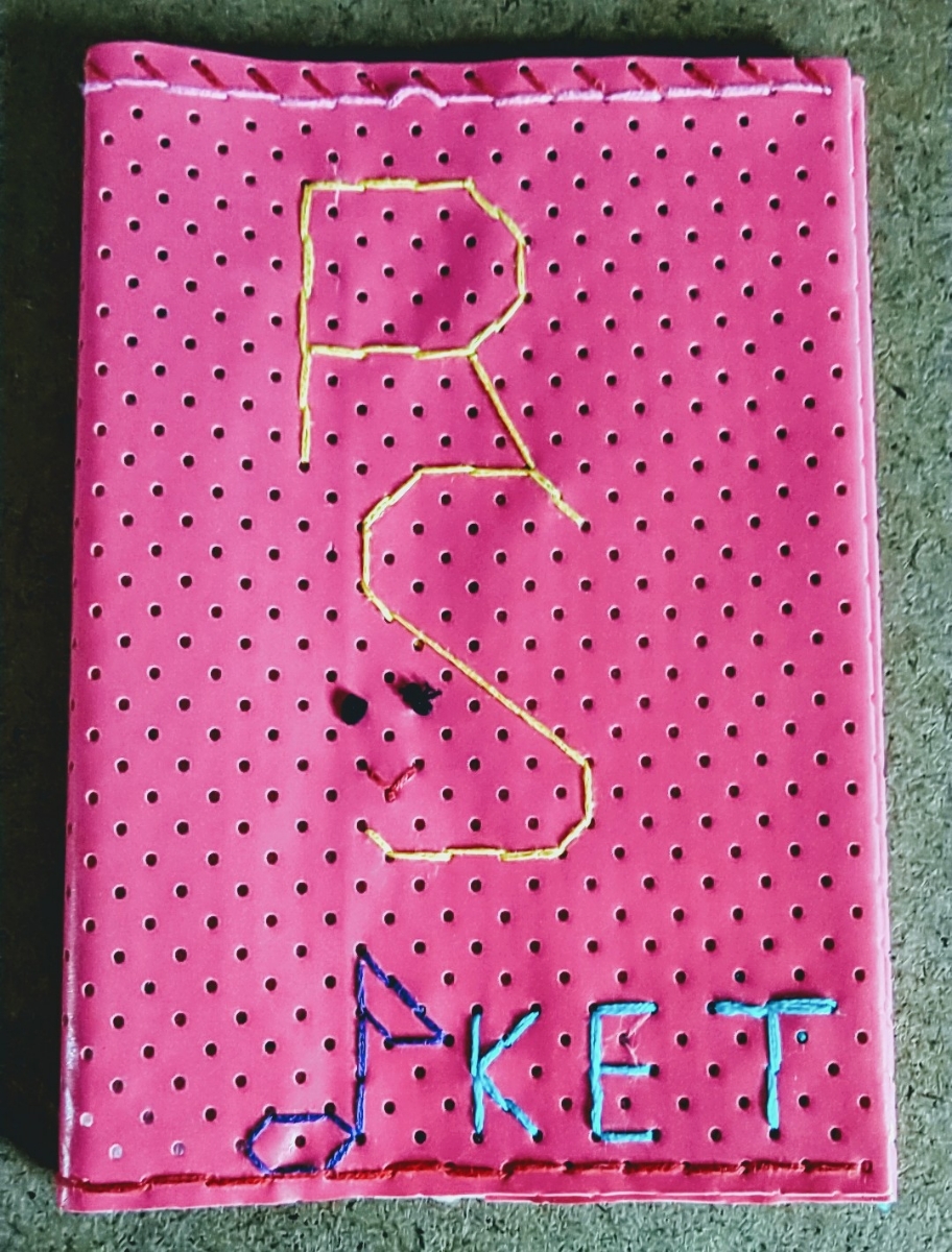  leather made pink book cover 