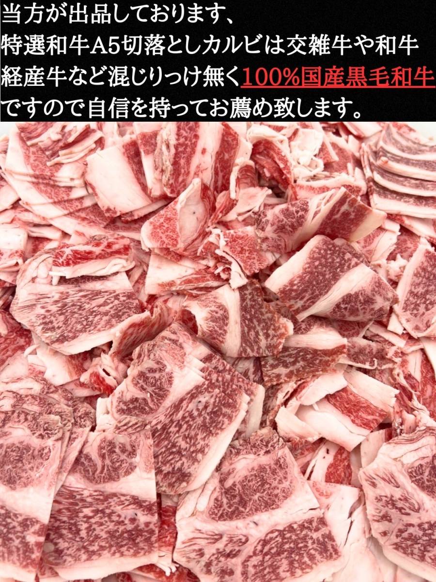 特選和牛A5カルビ切落とし 1kg の画像6