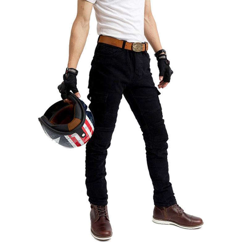 新品# メンズ ライディングパンツ バイクパンツ プロテクター ライダースパンツ ストレッチ素材 バイクズボン オールシーズン ブラックの画像8