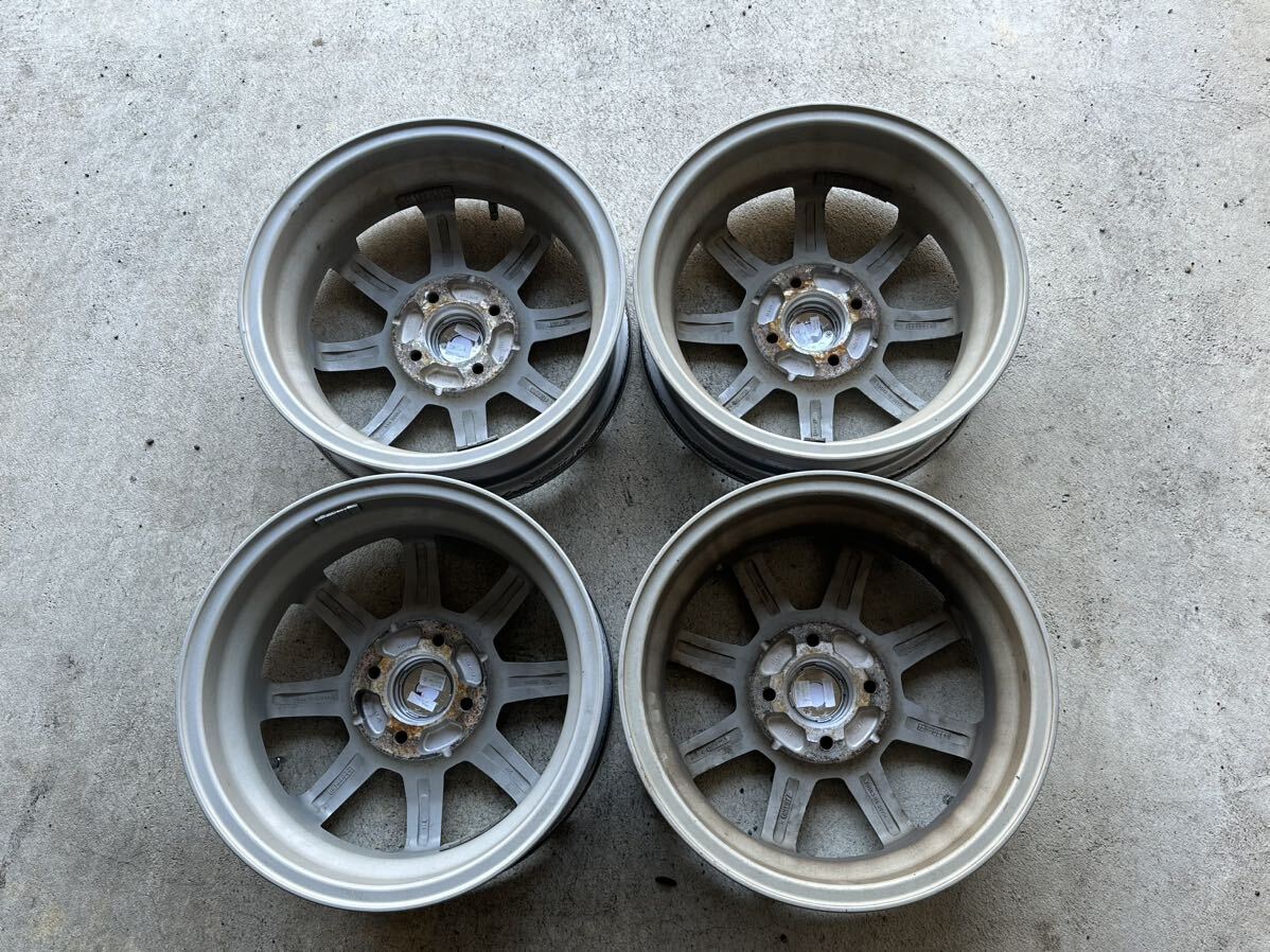 【中古】札幌 引取歓迎 アルミホイール 4本セット 14インチ LAYCEA 14×4.5J 100 4H +45 インセット レイシア タント等 【札TB01】_画像8