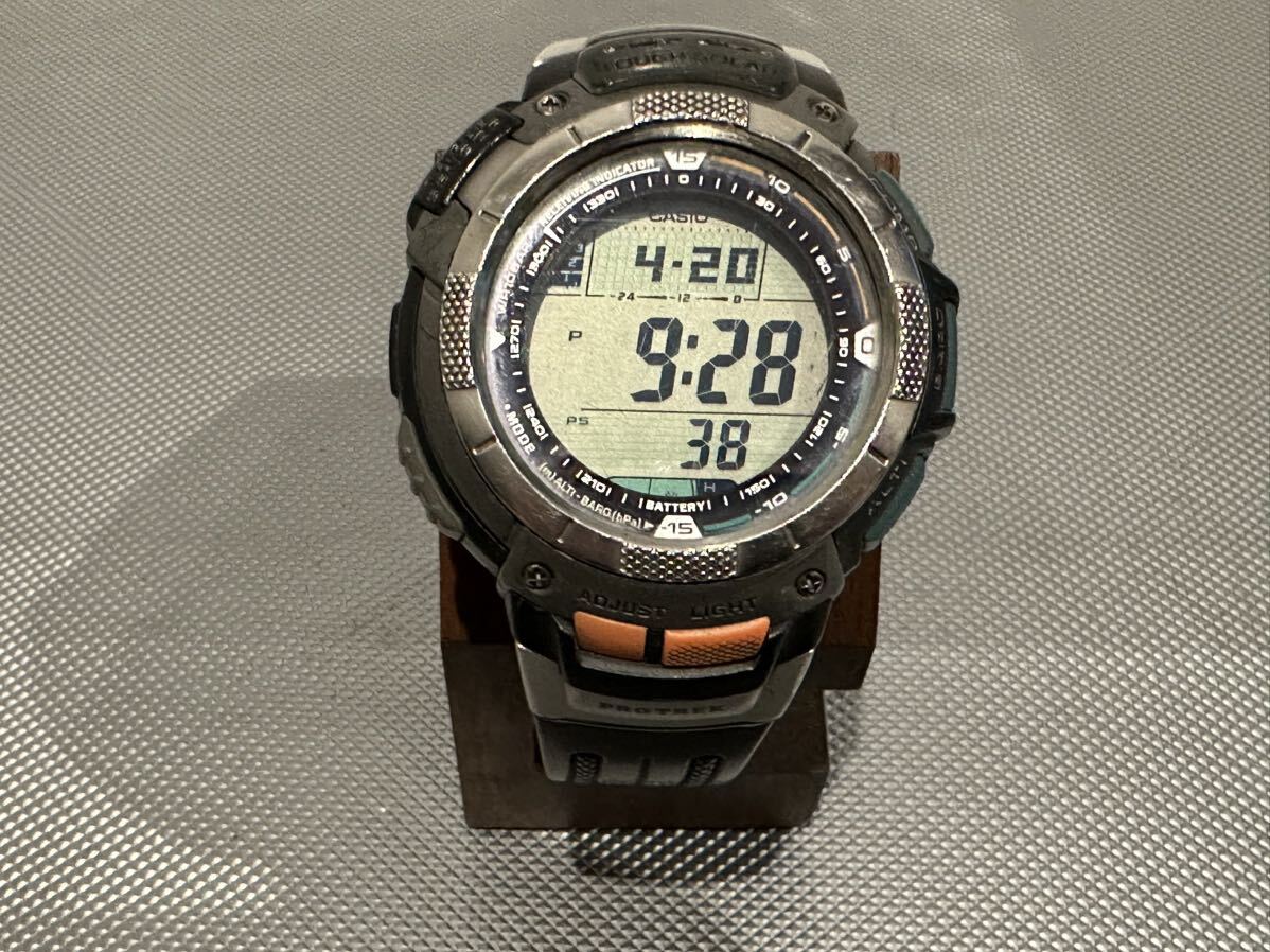 [ used ] wristwatch CASIO Casio PRO TREK Protrek PRW-1000J 2891 tough solar radio wave digital Triple sensor men's [.TB02]