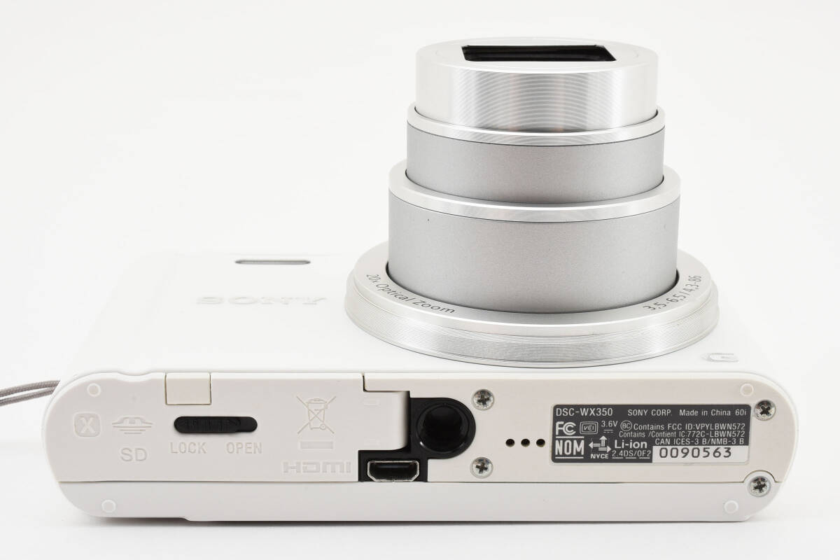 ★極上品★　ソニー SONY Cyber-shot DSC-WX350-W ホワイト デジタルカメラ ケース メモリースティック16GB付 #a342_画像5